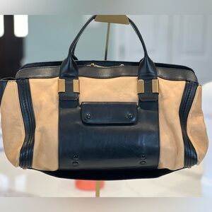 Chloé Ethel Two-Tone Satchel w/ Strap & COA